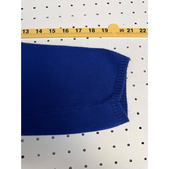 Liz Claiborne Blue Cotton Cardigan Petite  Workwear  Essential Office Siren - Picture 7 of 8